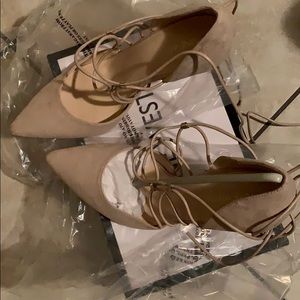 Nine West Jarraho Tan Suede Pointed Toe Heels